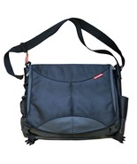 Skip Hop via Messenger Travel Diaper Black Bag w/ changing pad attached ... - £19.58 GBP