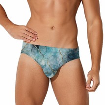 Mondxflaur Retro Marble Swim Briefs Sexy Swimming Trunks Quick Dry Soft Athletic - £15.92 GBP