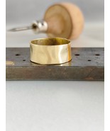 Wedding ring for women. 14K Yellow gold wide women wedding ring . Unique... - $1,854.17 CAD
