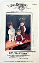 Doll Emporium 3 E-Z Crawlers + T-Shirt Sewing PATTERN Fits Weighted Baby Doll  - $12.55