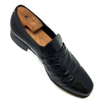 Florsheim Black Leather Slip On Braid Accent Dress Shoes Mens 10.5 M - £30.51 GBP
