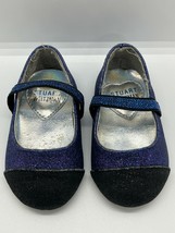 Stuart Weitzman Blue Sparkle Ballet Slip-on Shoes Strap Toddler/Girl Size 2 - £23.50 GBP