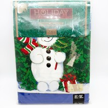 Tobin Home Fashions Christmas Snowman Holiday Fabric Tablecloth 60x102 O... - $24.99