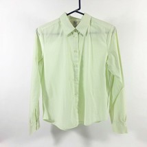 Bass Women&#39;s Pastel Green White Stripes Stretch Long Sleeves Wms Medium - $14.84