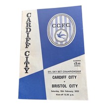 Cardiff City V Bristol City Calcio Programme. 15/2/2025. Championship - $5.93