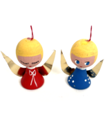 Vintage Miniature Christmas Ornaments Angel Wood Anne Beate Design Denmark - $23.00