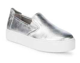 BCBG Generation Womens Casey Metallic Leather Sneakers US 8.5 Medium NIB - £52.28 GBP