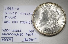 1898-O Silver Morgan Dollar VCH UNC Coin AN535 - $107.91