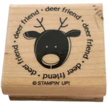 Stampin Up Rubber Stamp Deer Friend Christmas Card Making Words Pun Reindeer - £3.97 GBP