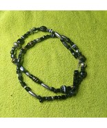 NWT black, white, silver tone,  brown necklace  mbarnes productions - $10.80