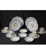 PFALTZGRAFF 20 Piece Dinner Set HOPSCOTCH FRUIT All Different - Service ... - $111.89