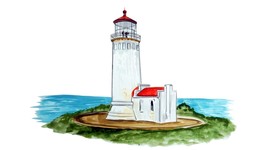 North Head Lighthouse Vinyl Decal Sticker Truck Boat Car Tumbler Cooler Cup - £5.53 GBP+