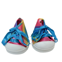 Build A Bear BAB Pair of Rainbow High Top Sneakers Blue Laces 2022 - £8.33 GBP