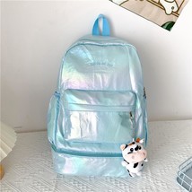 Fashion Women Backpacck Trendy Pendant Nylon School Bag For Girls Solid Color La - £22.37 GBP