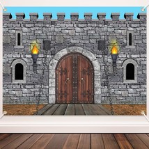 Medieval Party Decorations Medieval Castle Backdrop Knight Decorations Castle Wa - £23.97 GBP