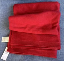 Plush Solid Deep Red Baby Blanket Ultra Fine Knit Soft Lovey 30x40” Unisex NWT - £23.97 GBP