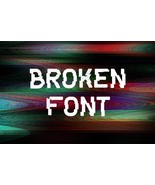 Broken Font | Broken Letter Font | Smashed Font | Damage Fonts | Cracked... - $13.67 CAD