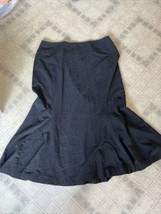 Lane Bryant Ponte A line Skirt Size 18 Charcoal Gray Modest No Slit Busi... - £21.07 GBP