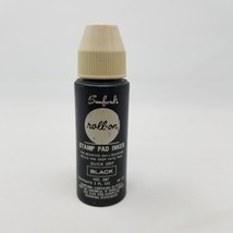 Sanford&#39;s Roll-On Black Stamp Pad Inker No 587 Bottle 99% Full 2 oz Ink ... - £7.08 GBP