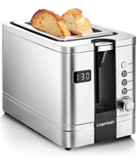 2-Slice Digital Pop-Up Toaster W/ Bagel Sized Slots and Removable Crumb ... - $56.43