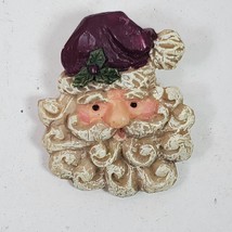 Vintage Old World Santa Head Brooch Pin 2 Inch - €6,13 EUR