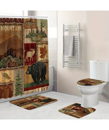 Mountain Cabin Lodge Bear Lake Fabric Shower Curtain And/Or Accessories,... - £10.81 GBP+
