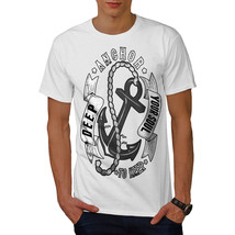 Wellcoda Anchor Your Soul Slogan Mens T-shirt, Deep Graphic Design Printed Tee - £16.96 GBP+