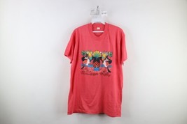 Vintage 80s Womens Large Beach Pineapple Toucan Bird Two Can Party T-Shirt USA - £27.06 GBP