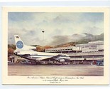 Pan American Menu Clipper National Eagle Caracas 1st Flight 1980 Lockhee... - $17.82