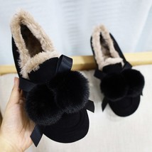 Winter Fluffy Moccasin Faux Suede Fuzzy Flats Slip On House Plush Shoes Women Fl - £30.13 GBP