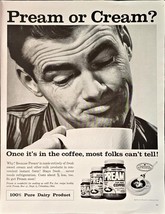 INSTANT PREAM COFFEE - Breakfast - Dairy Product - 1961 Vintage Print Ad - $190.09 MXN
