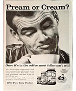 INSTANT PREAM COFFEE - Breakfast - Dairy Product - 1961 Vintage Print Ad - $190.75 MXN