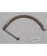 PARK LANE high polished hematite GLOW cream Impression Bracelet 7&quot;+2&quot; - £84.54 GBP