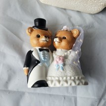 Homco Bride Groom Teddy Bear Wedding Day Figurine Cake Topper #1424 Top ... - £13.23 GBP