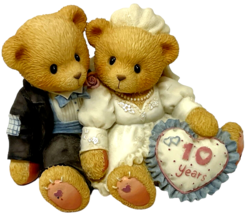 Cherished Teddies A Decade Of Teddy Bear Love 10th Anniversary Double Figurine - $8.99