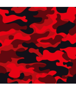 Red And Black Camo vinyl Wrap air release MATTE Finish 12&quot;x12&quot; - $8.42