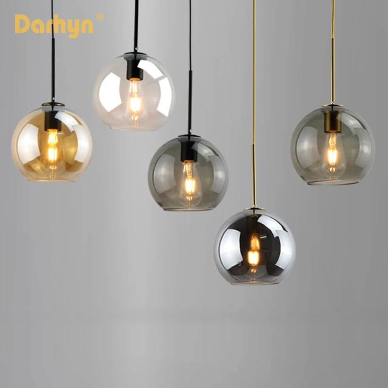Retro Glass Pendant Light Modern Hanging Lamp Home Decor Accessories Lig... - £19.12 GBP+