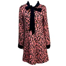 La Roque Leopard Print flutter Dress Size Medium Black AND Pink - €57,24 EUR