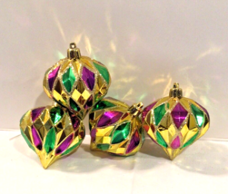 4 PC Gold w/PGG Diamond Design  Ornament - $6.99