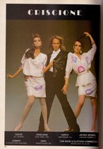 1985 Criscione Paulina Porizkova Sexy Legs Vintage Fashion Print Ad 1980s - £9.05 GBP