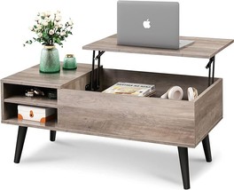 Lift Top Coffee Table With Storage For Living Room,Small Hidden Compartment And  - £164.01 GBP