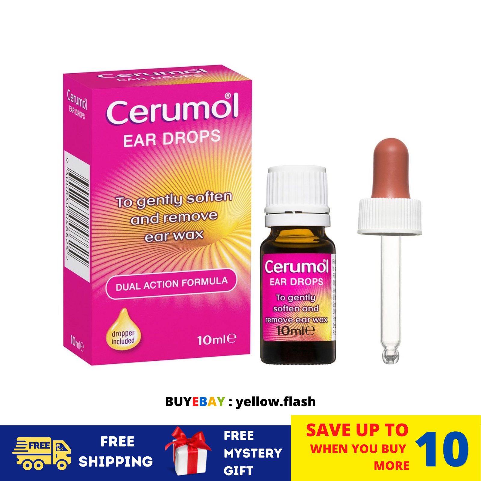 5 BOX CERUMOL Gouttes auriculaires pour desserrer, ramollir et enlever l... - $55.01