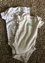 Lot Of 2 Carter’s Baby Boy Bodysuit One-Piece Size - Newborn - £5.83 GBP