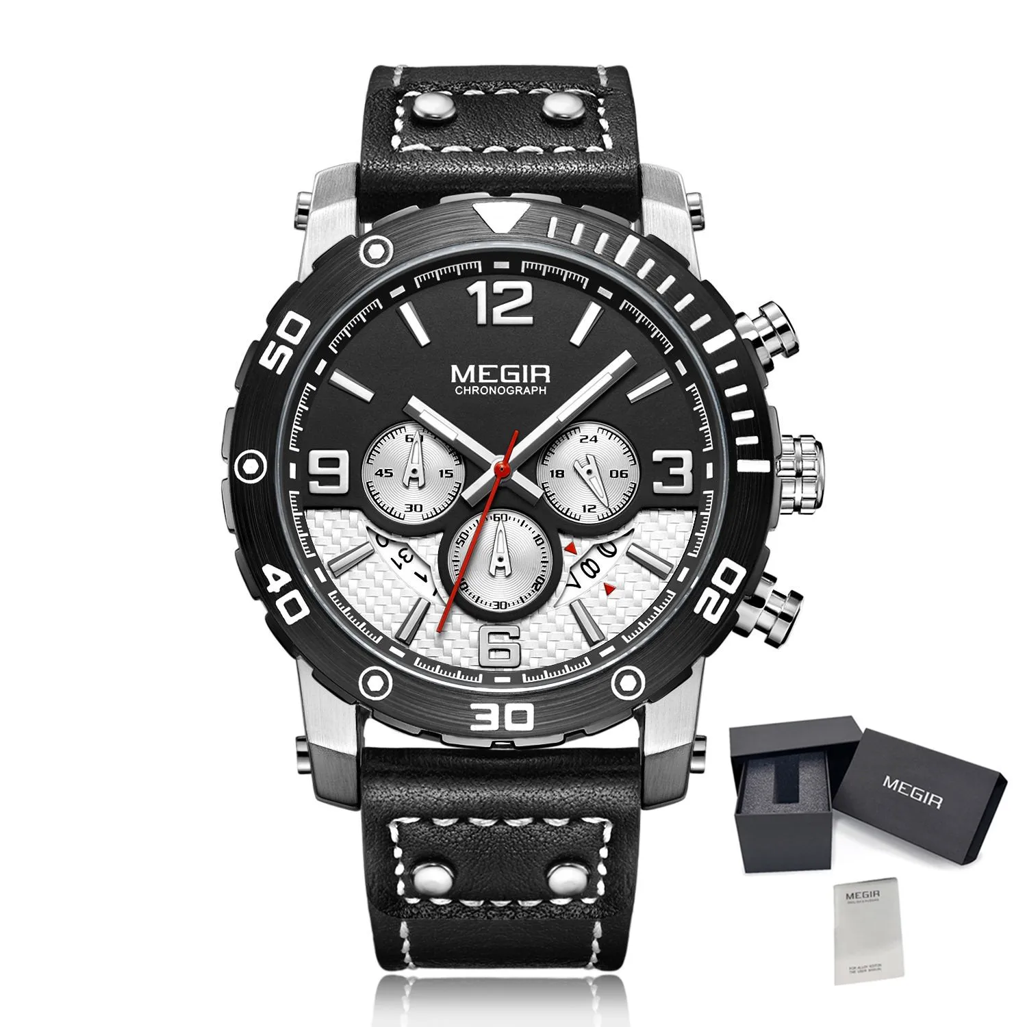 Men&#39;s Casual Watch Top Luxury Business Wrist Watch Leather Luminous Sports Milit - £29.14 GBP