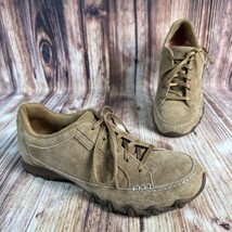 Skechers Bikers CURBED Womens Size 10 Brown Suede Shoes Oxfords Sneakers EUC - £19.03 GBP