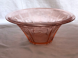 Pink Princess 9.5 Inch Hat Shaped Bowl Depression Glass Mint - £32.04 GBP