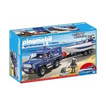 Playmobil 5187 City Action Police Truck with Speedboat  - £89.52 GBP