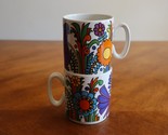 Lot of 2x Villeroy &amp; Boch ACAPULCO Coffee Tea Mugs 3.25&quot; Tall Birds Flowers - $40.00