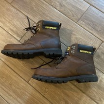 Caterpillar CAT Footwear Second Shift Steel Toe Work Boots Mens Size 13 Brown - £46.85 GBP