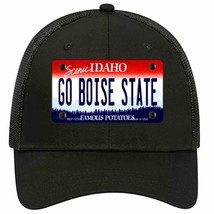 Go Boise State Novelty Black Mesh License Plate Hat - £22.38 GBP